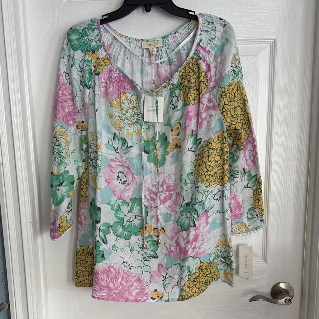 Charter Club Multicolor Floral Blouse